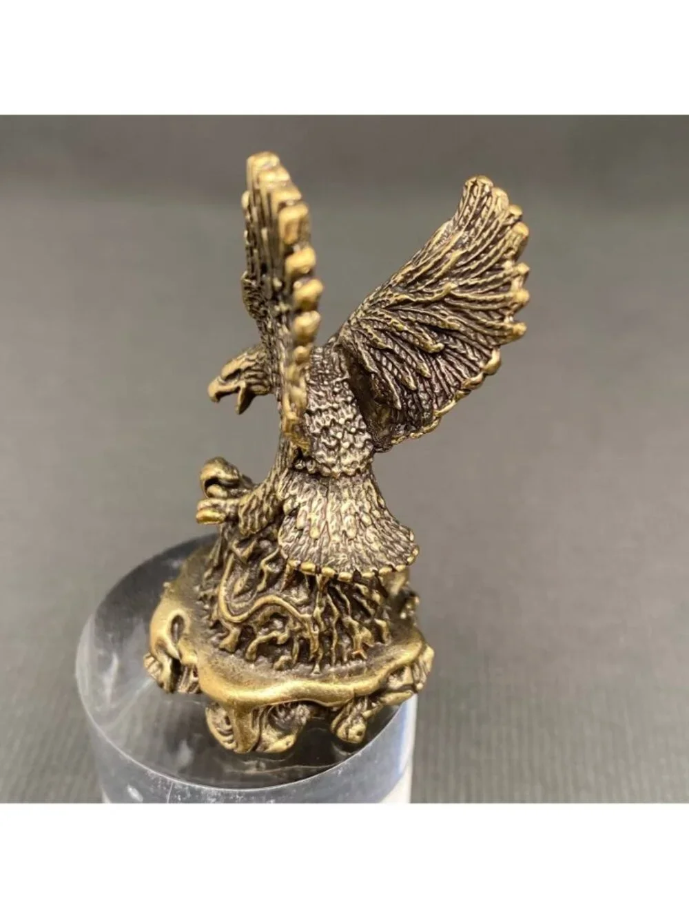 Brass Eagle Spirit Animal Figurine Strength Freedom Vision Protection Talisman‎